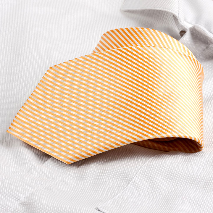 Chairman style Andre Yellow pánská kravata polyester s proužkem
