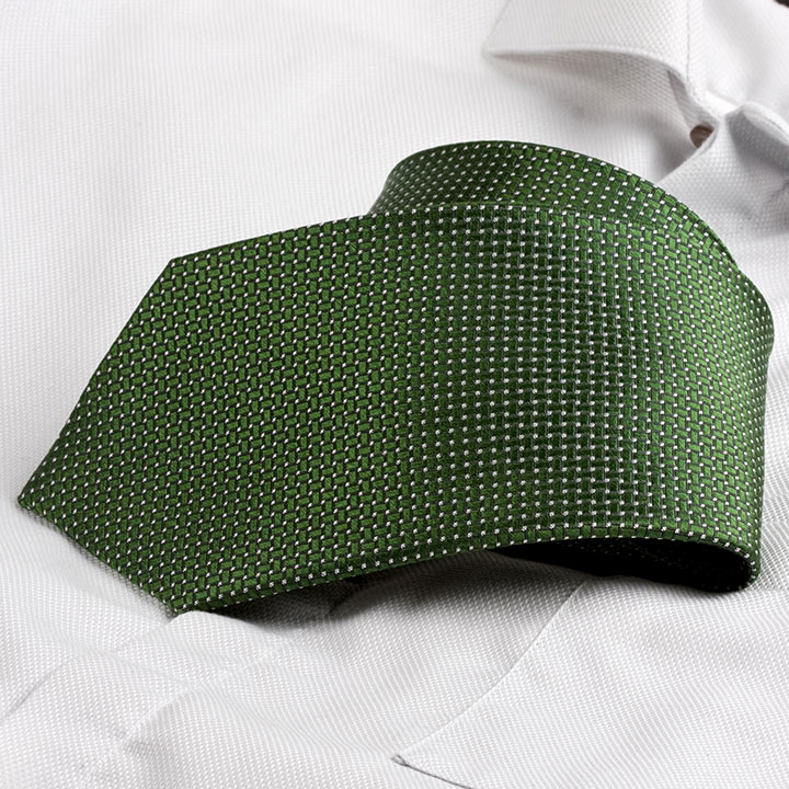 Chairman style Amauri Green pánská hedvábná kravata se vzorkem