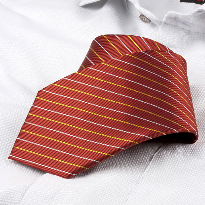 Chairman Style Edmond Ginger pánská kravata polyester s proužkem