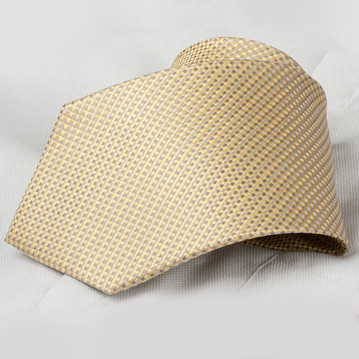 Chairman Style Fredo Yellow pánská hedvábná kravata se vzorkem
