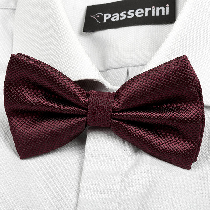 Passerini/Am Achille Burgundy pánský motýlek se vzorkem