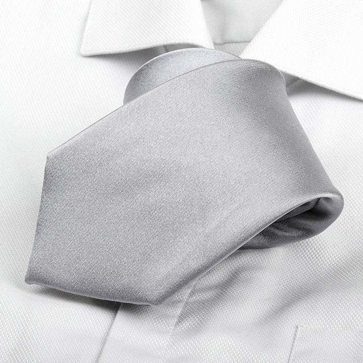 Chairman style Len Silver pánská hedvábná kravata jednobarevne