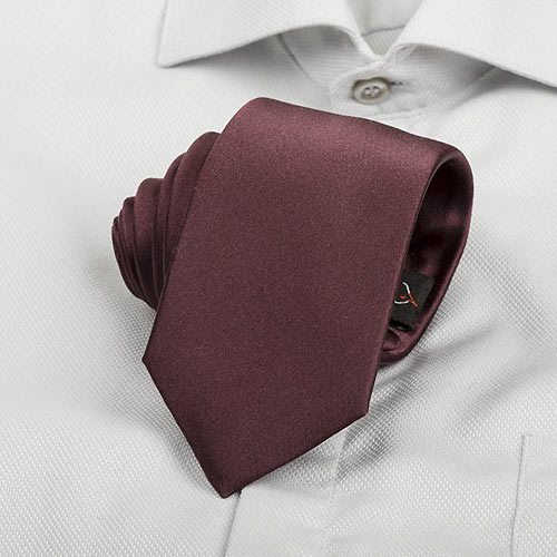 Passerini/Am Mahala Burgundy pánská hedvábná kravata jednobarevne