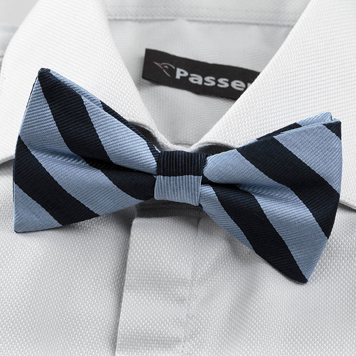 Passerini/Am Marin Blue hedvábný pánský motýlek se vzorkem