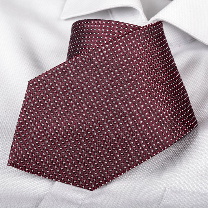 Passerini/Am Pasquale Burgundy pánská hedvábná kravata se vzorkem