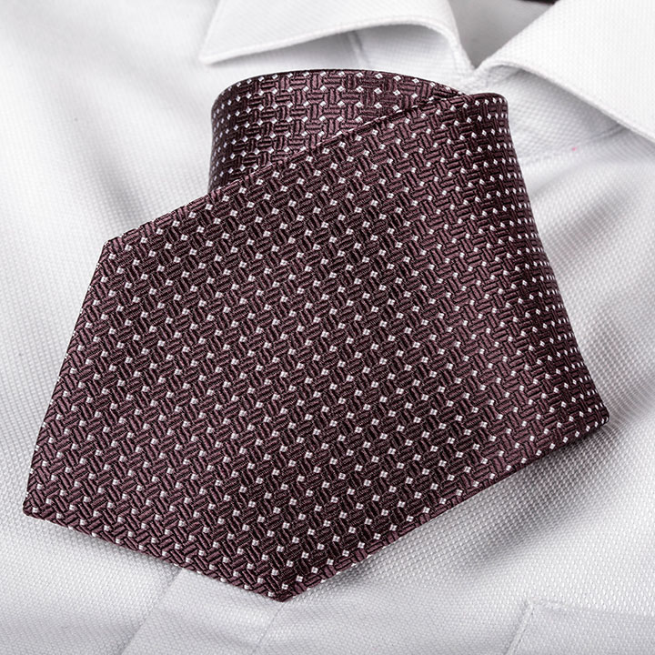 Passerini/Am Pasqualino Maroon pánská hedvábná kravata se vzorkem