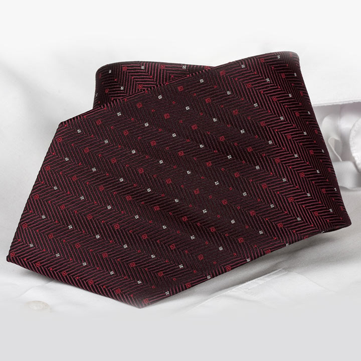 Chairman style Alvere Port pánská hedvábná kravata se vzorkem